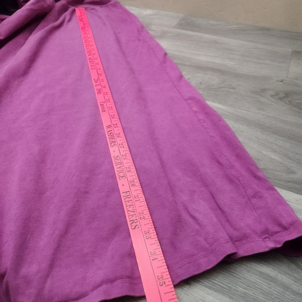 ASOS Curve Purple Maxi T Shirt Dress Size 18 Acid Wash Smock Tie Back Detail - Picture 6 of 13